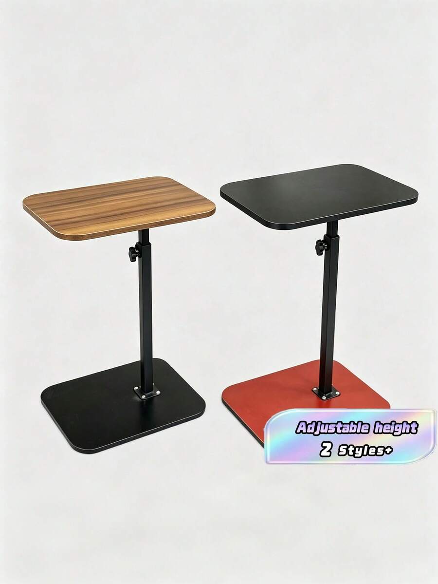 Adjustable Height Side Table, Classic And Elegant Design, Easy To Assemble, Suitable For Any Occasion - Can Be Placed Next To The Couch Or Bedside Or Used As A Coffee Table, Suitable For Indoor And Outdoor Use And Camping. Color Options: Walnut/Black - Multicolor - View 1