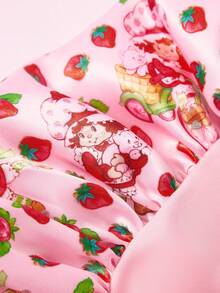 Strawberry Shortcake X SHEIN 女款連體髮帽與頭巾帽 - 粉色 - 查看 8