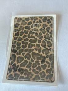 1pc Simulated Leopard Print Credit Card Sticker, High-End Texture DIY Sticker, The Same Style As Beauty Bloggers, A Must-Have For Social Media Leopard Print Enthusiasts, Perfect For Decorating Transit Cards, Campus Cards, And Credit Cards - Multicolor - View 8
