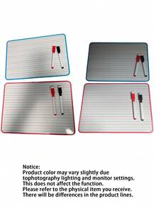 1pc Whiteboard, Other Side Is White Writing Board/Message Board, Smooth Writing, Dry Erase, Reusable (Board Only) - Double-sided Whiteboard - View 6