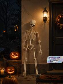 1 Piece Oversized Giant Halloween Skull Prop, Spooky Horror Style Skeleton Ornament, Perfect Scene Layout Decoration For Haunted House, Bar Interior And All Kinds Of Halloween Themed Parties - A - View 1