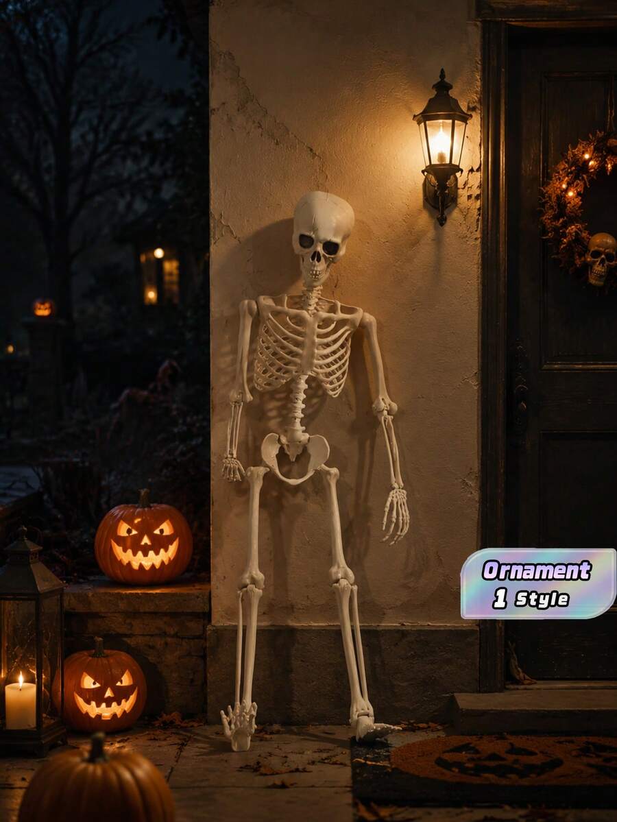 1 Piece Oversized Giant Halloween Skull Prop, Spooky Horror Style Skeleton Ornament, Perfect Scene Layout Decoration For Haunted House, Bar Interior And All Kinds Of Halloween Themed Parties - A - View 1