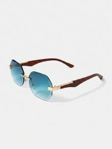 MOTF PREMIUM FASHION FRAMELESS VACATION WIND BLUE GLASSES, SEASIDE VACATION SUMMER - blue sheet - View 7