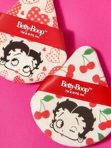 Betty Boop x SHEIN 6-Piece Betty Boop Printing Loose Powder Puff Ultra Soft Makeup Sponge, Facial Mixer For Dry Powder, Setting Use - Multicolor - View 4