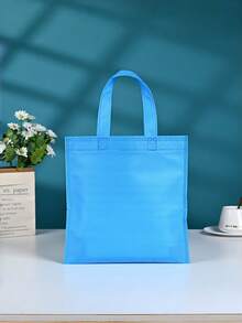 24PCSBlue Non-Woven Fabric Gift Bags With Handles, Suitable For Parties, Birthdays, Weddings, Festivals, Back-To-School Seasons, And Valentine's Day, Etc. - blue - View 4