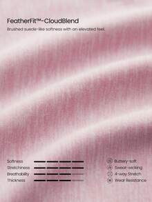 GLOWMODE FeatherFit™ 暖身吸汗彈性防滑抓地頭帶，適用瑜伽、皮拉提斯、健身房運動訓練與日常運動穿著 - 芭蕾粉花紗 - 查看 6