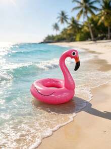 1 Flamingo Swimming Float, Flamingo Inflatable Detachable Swimming Float Stand-Up Pool (Suitable For Deep Water Areas, Fluorescent Design, Non-Battery Version, Non-Glowing Version). - Multicolor - View 7