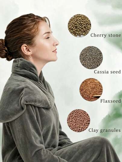 Microwaveable Heating Pad For Neck, Shoulders, And Back | Large, Humidifying, Weighted, Wireless Heating Pad | Heated Neck Sleeve For Stress Relief, Tension Relief, And Relaxation, Gray