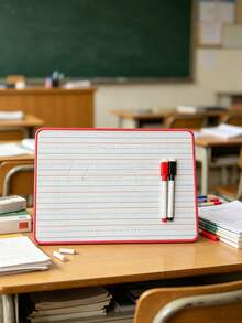 1pc Whiteboard, Other Side Is White Writing Board/Message Board, Smooth Writing, Dry Erase, Reusable (Board Only) - Double-sided Whiteboard - View 4