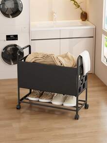 Dirty Clothes Basket/Home Use With Wheels, Movable Bedroom Dirty Clothes Cart/Storage Rack, Bathroom/Shower, Laundry Storage Bin - View 9