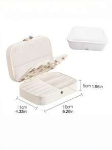 1 Piece Vintage Elegant Jewelry Box Necklace Earring Organizer Display Case Light Luxury Compact Holder For Women 520 Valentine Gift Home Vanity Decor - multicolor - View 7