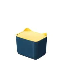2/4Pcs Lucky Cat Ear Shaped Mini Trash Can With Flip Lid, Effectively Contains Litter Box Odors, Available In 2 Colors, Makes Cat Litter Cleanup Effortless – Ideal For Indoor Cats And Pet Owners - Multicolor - View 8