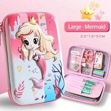 1pc Large Capacity Pencil Pouch 3D EVA School Supplies Box, New High School And Elementary School Girls' Colorful Pencil Box, Cartoon Pencil Box - Multicolor - View 18