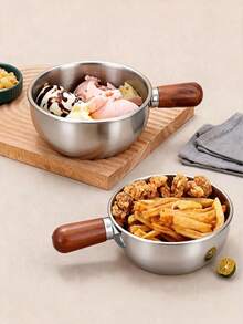 1pc Stainless Steel Cooking Pot, Household Noodle Pot, Kitchen Tool, Chocolate Melting Pot, Butter Pot, Mini Soup Pot - Silver - View 4