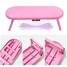 1pc Foldable Nail Arm Rest, Heightened Manicure Hand Pillow, Portable Nail Hand Support For Nail Lamp, Professional Salon Wrist Cushion - Multicolor - View 2