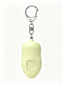 Teckwe 1 Piece 130dB Rechargeable Portable Keychain LED Light Personal Security 130mAh Alarm Loud Emergency Siren For Women Elderly Outdoor Self Defense Protection. - Multicolor - View 14
