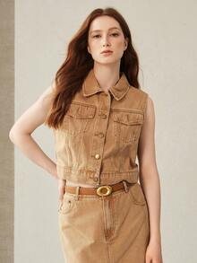 MOTF PREMIUM PRE-KHAKI 黑色雙面腰帶 - 卡其橙 - 查看 4