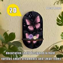 Retro Wooden Handicraft Bohemian Style Candlestick Wall Lamp Stand Crystal Display Stand Home Wall Decoration Item. - C - View 3