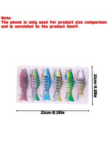 5 Pieces Multi-Segment Sinking Swimbait Fishing Lure Set, Realistic Wobbling Spinner Lures Specially Designed For Catching Pike, Universal Fishing Tackle Suitable For Both Freshwater And Saltwater Environments - Multicolor - View 4