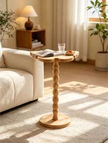 1pc Wooden Butterfly Design Side Table, Luxury Desk, Modern Retro Style Coffee Table, Balcony Small Table, Entryway Table - A High-End Gift Suitable For Housewarming - Multicolor - View 4