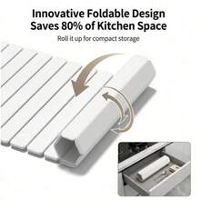 1pc Quick Drying Dish Mat, Silica Gel Absorbent Pad, Water Absorption Kitchen Counter Storage Mat, Rollable Dish Drying Rack, Non-Slip Sink Side Pad - Multicolor - View 9