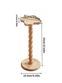 1pc Modern Round Wooden Side Table, End Table, Wooden Coffee Table, Wooden Coffee Table, Small Side Table, Multifunctional Base For Living Room, Sofa, Bedroom, Plant Stand, Home Decor Furniture, Suitable For Living Room, Bedroom, Bedside, Garden - Multicolor - View 6