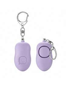 Teckwe 1 Piece 130dB Rechargeable Portable Keychain LED Light Personal Security 130mAh Alarm Loud Emergency Siren For Women Elderly Outdoor Self Defense Protection. - Multicolor - View 10