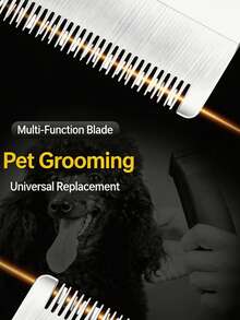 1 Pc - Removable Replacement Blade, Suitable For Professional Pet Grooming Clippers. Specifications Include 10# (1.6mm) And 40# (0.25mm), Compatible With Various Brands Of Electric Pet Grooming Clippers. - Multicolor - View 2