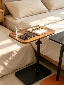 Adjustable Height Side Table, Classic And Elegant Design, Easy To Assemble, Suitable For Any Occasion - Can Be Placed Next To The Couch Or Bedside Or Used As A Coffee Table, Suitable For Indoor And Outdoor Use And Camping. Color Options: Walnut/Black - Multicolor - View 5
