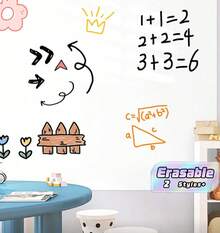 1 Roll Of Removable Whiteboard Wallpaper Surface Suitable For Walls, Doors, And Glass - Easy To Tear Off With No Residue, Smooth Writing Surface Suitable For Homes, Offices, And Classrooms - Educational Learning - multicolor - View 1