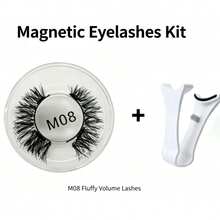 1 Set Of 4pcs Magnetic Eyeliner And Magnetic Eyelashes Kit - Natural Look Reusable , Enhance And Lengthen Lashes, (If You Don't Know How To Wear, Please Open The Attached Video.) 3D Curly And Fluffy No Glue Comfortable Wear, With Strong Magnets - Multicolor - View 9