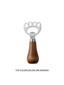 Zazumi 1pc Animal Paw Bottle Opener With Walnut Handle For Minimalist Home Bar Featuring Captivating Visual Delight And Tactile Sensory Comfort For Urban Career Women - Multicolor - View 9