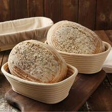 Oval Benniton Bread Fermentation Basket, Made Of Natural Rattan, With A Linen Lining. Available In Various Sizes. Hand-Woven Bread Shaping Basket, Suitable For Baking Homemade Bread. - Multicolor - View 6