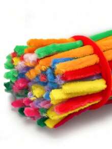 Set Batang Chenille DIY 1-400pcs, 60 Warna Tebal 30cm Tabung Kawat Mewah Berwarna-warni, Batang Buatan Tangan Cerah, Cocok Untuk Pembuatan Bunga, Pembentukan Spiral, Kerajinan DIY Dan Penggunaan Komersial, Warna Asli Sesuai Gambar - MultiWarna - View 14