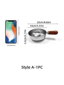 1pc Stainless Steel Cooking Pot, Household Noodle Pot, Kitchen Tool, Chocolate Melting Pot, Butter Pot, Mini Soup Pot - Silver - View 13
