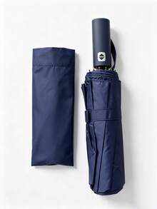 1 Stück, Schwarz / Burgunder / Dunkelblau, Großer winddichter Automatikregenschirm - Durchmesser 105cm - 41 Zoll, wasserdichtes und winddichtes Design, 12 Regenschirmstreben, tragbarer Reiseschirm - Extra großer Automatikschirm - Übersicht 3