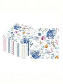 20/40/60/100 PCS Disposable Beach Themed Beverage Napkin Set Perfect For Summer Pool Parties Bathroom Decoration Hand Towel Alternative Decorative Ocean Print Also Great For Halloween Christmas Holiday Season Festive Events - View 6
