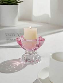 Transparent Crystal Glass Material, Simple And Elegant Design. Matches Scented Candles, Decorate Desktop To Create Warm Home And Holiday Vibe - 1PC - View 9
