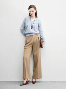 CUCCOO BIZCHIC 復古棕色尖頭粗跟slingback女鞋，通勤不累腳，包頭高跟鞋 - 棕色 - 查看 11