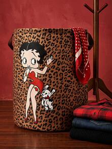 Betty Boop X Joivida 1 Piece – Cute Animal-Print, Large-Capacity, Foldable Round Storage Basket With Handles; Multi-Purpose Storage Basket For The Nursery. - badge - View 2