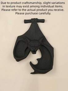 1PC Standard Size Durable Resin Creative Bat Shaped Wall Mounted Shelf Stand With Animal Sculpture Design Multiple Candle Holders For LED Tealight Gothic Horror Style Decorative Organizer Black Finish Sturdy Space Saving Easy Installation Living - 1PC - View 8