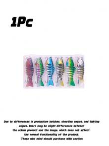 5 Pieces Multi-Segment Sinking Swimbait Fishing Lure Set, Realistic Wobbling Spinner Lures Specially Designed For Catching Pike, Universal Fishing Tackle Suitable For Both Freshwater And Saltwater Environments - Multicolor - View 10