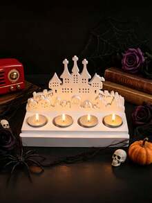 Castle Ghost Candlestick Silicone Mold, DIY Making Mould For Christmas Home Party Decor. - Castle Ghost Candlestick - View 9