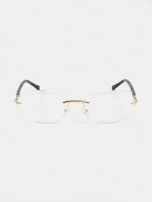 MOTF PREMIUM LIGHT LUXURY FRAMELESS METAL SUNGLASSES, BROWN SHEET GRADIENT ANTI-ULTRAVIOLET DAILY SUNSHADES, SIMPLE ANTI-UV VERSATILE MODELS - colorless - View 2
