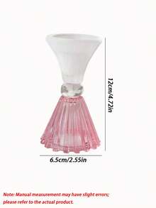 Tempat Lilin Kristal Berbentuk Bunga dengan Alas Berwarna Buram ala Eropa, Ornamen Lilin Meja Teh Romantis, Kerajinan Perabot Rumah Tangga Lembut, Ornamen Dekorasi Rumah untuk Makan Malam Romantis dengan Cahaya Lilin - 1PC - View 3