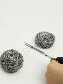 50/24pcs Magic Steel Wire Ball Stainless Steel Heavy-Duty Ball, Used For Dishwashing, Cleaning, Washing, Kitchen Pot Rust Removal And Cleaning Tools, Single Without Independent Packaging - multicolor - View 5