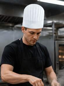 Disposable Non-Woven Chef Caps, Tall Hat & Bouffant Hat For Kitchen - Multicolor - View 8