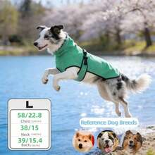 BJAYPET 保暖连帽宠物卫衣，加厚保暖狗狗衣服，纯色，适合小型/中型/大型犬（四脚衣服请参考背长） - 彩色 - 查看 48