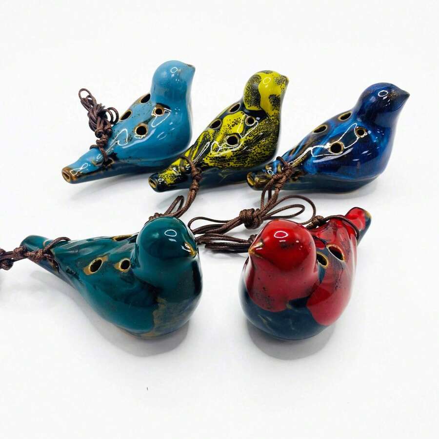 New Small Bird Ocarina, 6-Hole Multitone Beginner Instrument, Cartoon Ocarina, Christmas And Halloween Gift - Multicolor - View 1