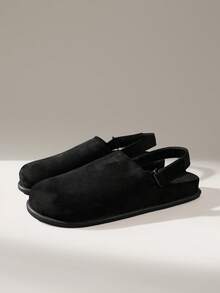 Solecia 女款新款時尚舒適黑色度假沙灘平底鞋 - 黑色 - 查看 5
